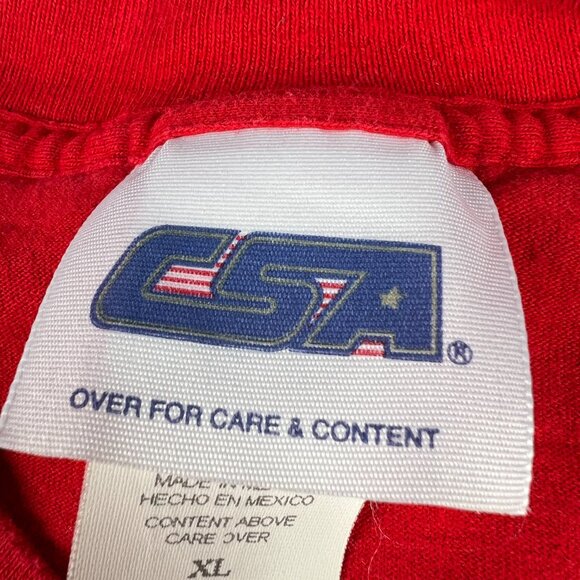 Y2K CSA MLB St Louis Cardinals Baseball Shirt Extra Large Red Embroidered Tee - Picture 8 of 14